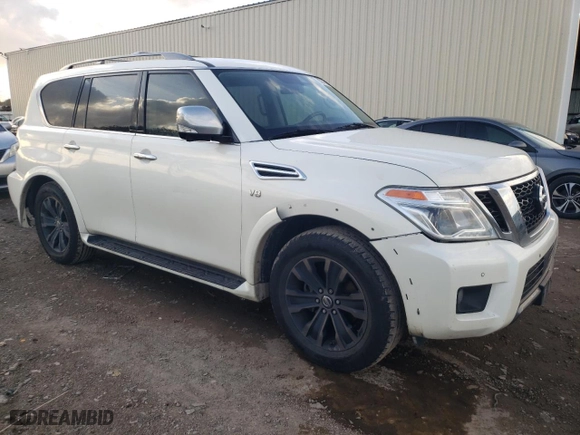 2019 Nissan Armada Platinum with VIN JN8AY2NF0K9350205, listed as a Copart auction lot 83840104 with NaN miles and Salvage Title. Bid and sale history available at carsss.com. Image 4.