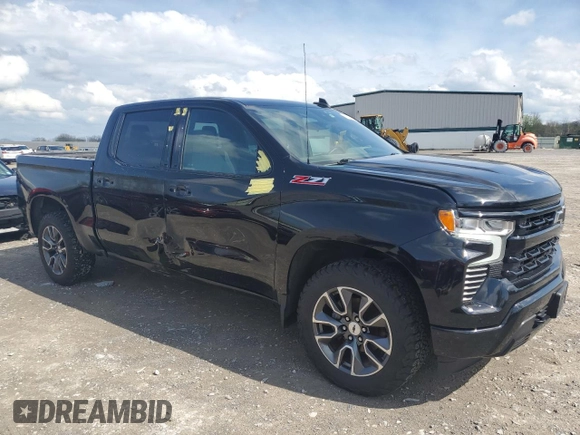 2022 Chevrolet Silverado 1500 RST with VIN 3GCUDEED6NG515263, listed as a Copart auction lot 55062765 with 100,726 mi miles and Salvage Title. Bid and sale history available at DreamBid. Image 4.