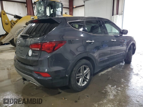 2018 Hyundai Santa Fe 2.4L with VIN 5XYZT3LB3JG571720, listed as a Copart auction lot 43942375 with 108,435 mi miles and Salvage title. Bid and sale history available at DreamBid. Image 3.