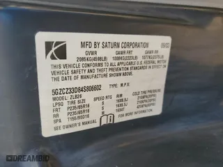 2004 Saturn VUE with VIN 5GZCZ33D84S806602, listed as a Copart auction lot 51337955 with 118,018 mi miles and Salvage Title. Bid and sale history available at carsss.com. Image 13.