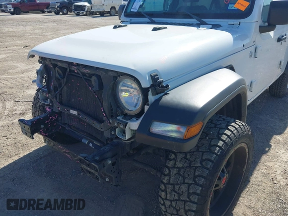 2021 Jeep Wrangler Unlimited Willys z VIN 1C4HJXDN3MW525460, wystawiony jako IAAI lot #41770265 z przebiegiem 76 480 mil mil oraz . Historia ofert i sprzedaży dostępna na DreamBid. Obrazek 6.