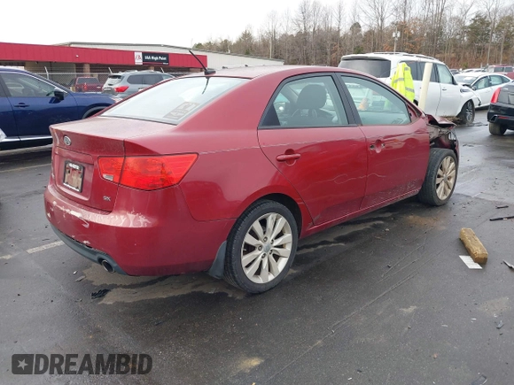 2011 Kia Forte SX with VIN KNAFW4A36B5387987, listed as a IAAI auction lot 41421863 with 157,305 mi miles. Bid and sale history available at carsss.com. Image 4.