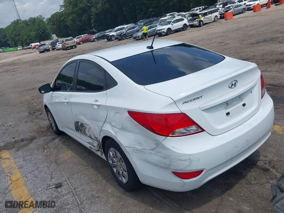 2016 Hyundai Accent SE with VIN KMHCT4AE6GU123161, listed as a IAAI auction lot 39972957 with 133,416 mi miles. Bid and sale history available at carsss.com. Image 3.