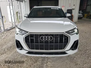 2023 Audi Q3 S line Premium with VIN WA1DECF31P1104632, listed as a Copart auction lot 50983105 with 17,579 mi miles and Salvage title. Bid and sale history available at DreamBid. Image 5.