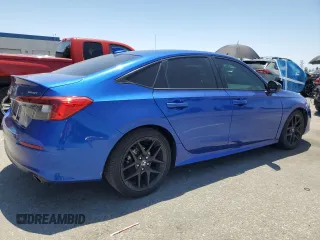 2023 Honda Civic Sport with VIN 2HGFE2F59PH533336, listed as a Copart auction lot 61692945 with 21,726 mi miles and Salvage title. Bid and sale history available at DreamBid. Image 3.