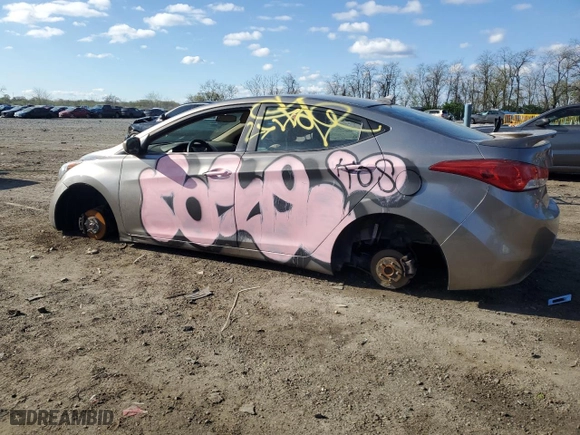 2013 Hyundai Elantra Limited with VIN 5NPDH4AE4DH287766, listed as a Copart auction lot 52394785 with 0 mi miles and Salvage Title. Bid and sale history available at carsss.com. Image 2.