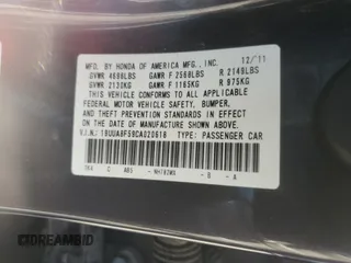 2012 Acura TL Technology z VIN 19UUA8F59CA020618, wystawiony jako Copart lot #57303995 z przebiegiem 182 248 mil mil oraz Szkoda całkowita • Salvage title. Historia ofert i sprzedaży dostępna na DreamBid. Obrazek 12.