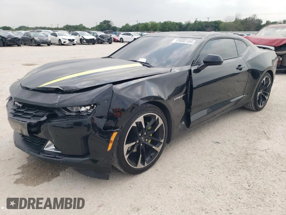 2023 Chevrolet Camaro 2LT z VIN 1G1FD1RX4P0152578, wystawiony jako Copart lot #51650104 z przebiegiem 10 457 mil mil oraz Czysty tytuł • Clean title. Historia ofert i sprzedaży dostępna na DreamBid. Obrazek 1.