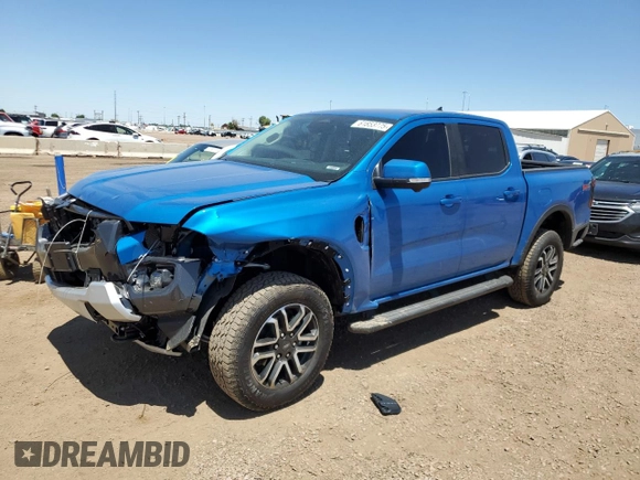 2025 Ford Ranger Lariat with VIN 1FTER4KH9SLE17446, listed as a Copart auction lot 61853775 with 1,810 mi miles and Salvage title. Bid and sale history available at DreamBid. Image 1.