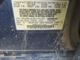2008 Nissan Sentra S with VIN 3N1AB61E38L691103, listed as a Copart auction lot 58965325 with 175,022 mi miles and Salvage title. Bid and sale history available at DreamBid. Image 13.