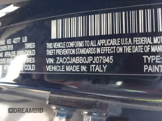 2018 Jeep Renegade Latitude z VIN ZACCJABB0JPJ07945, wystawiony jako IAAI lot #42540256 z przebiegiem 181 655 mil mil oraz . Historia ofert i sprzedaży dostępna na DreamBid. Obrazek 9.