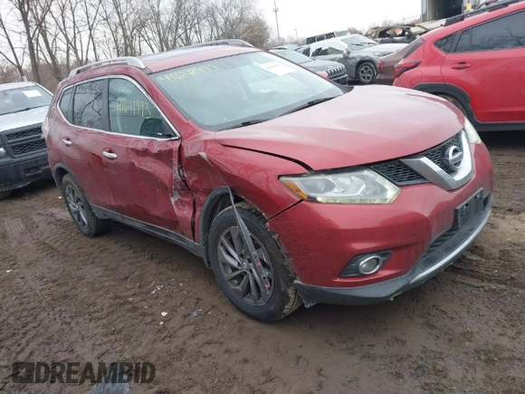 2016 Nissan Rogue SV with VIN 5N1AT2MV0GC783337, listed as a IAAI auction lot 41641993 with 136,084 mi miles and . Bid and sale history available at DreamBid. Image 1.