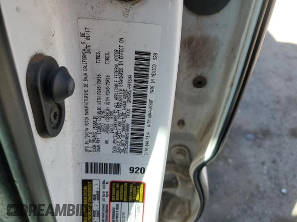 2017 Toyota Tacoma SR5 with VIN 3TMCZ5AN4HM070880, listed as a Copart auction lot 47772365 with 110,204 mi miles and Salvage Title. Bid and sale history available at carsss.com. Image 14.