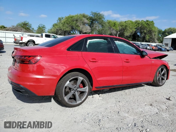 2022 Audi A4 S line Premium Plus z VIN WAUEAAF46NN004435, wystawiony jako Copart lot #52925865 z przebiegiem 14 990 mil mil oraz Szkoda całkowita • Salvage title. Historia ofert i sprzedaży dostępna na DreamBid. Obrazek 3.