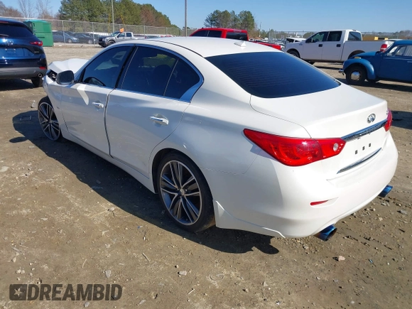 2016 Infiniti Q50 3.0t Premium with VIN JN1EV7AP6GM303835, listed as a IAAI auction lot 41587532 with 90,200 mi miles. Bid and sale history available at carsss.com. Image 3.
