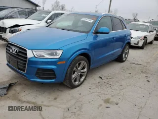 2017 Audi Q3 Premium Plus with VIN WA1JCCFS4HR001935, listed as a Copart auction lot 84167144 with 33,739 mi miles and Salvage Title. Bid and sale history available at carsss.com. Image 1.