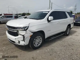 2021 Chevrolet Tahoe LS with VIN 1GNSCMKD7MR494339, listed as a Copart auction lot 62408244 with 26,690 mi miles and Salvage Title. Bid and sale history available at carsss.com. Image 1.