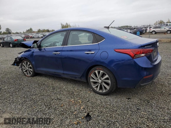 2021 Hyundai Accent Limited with VIN 3KPC34A67ME152725, listed as a Copart auction lot 74799464 with 24,519 mi miles and Salvage Title. Bid and sale history available at carsss.com. Image 2.