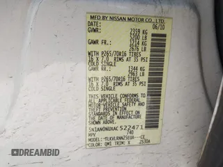 2010 Nissan Xterra S z VIN 5N1AN0NUXAC522471, wystawiony jako IAAI lot #41941676 z przebiegiem 162 757 mil mil oraz . Historia ofert i sprzedaży dostępna na DreamBid. Obrazek 9.