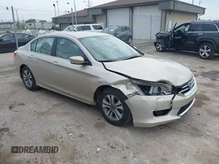 2014 Honda Accord LX z VIN 1HGCR2F39EA289365, wystawiony jako IAAI lot #42341202 z przebiegiem 102 844 mil mil oraz . Historia ofert i sprzedaży dostępna na DreamBid. Obrazek 1.