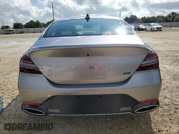 2022 Genesis G70 3.3T with VIN KMTG54TE9NU082715, listed as a Copart auction lot 73763974 with 8,834 mi miles and Non Repairable. Bid and sale history available at carsss.com. Image 6.