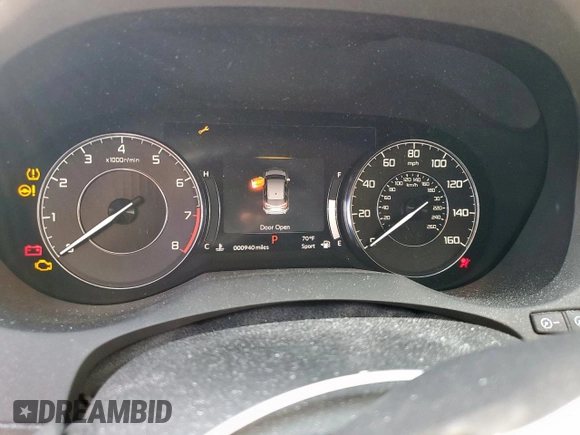 2021 Acura RDX w/Advance Package with VIN 5J8TC2H74ML034739, listed as a Copart auction lot 47019575 with 940 mi miles and Salvage Title. Bid and sale history available at carsss.com. Image 9.