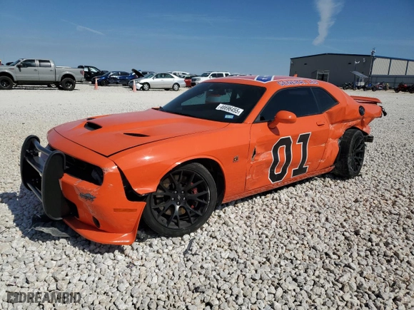 2019 Dodge Challenger R/T Scat Pack with VIN 2C3CDZFJ2KH719596, listed as a Copart auction lot 46696455 with 29,629 mi miles and Salvage Title. Bid and sale history available at carsss.com. Image 1.