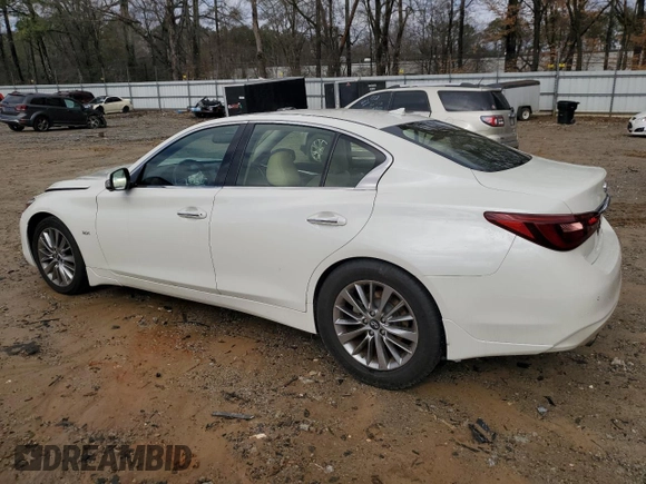2018 Infiniti Q50 3.0t Luxe with VIN JN1EV7AP1JM354635, listed as a Copart auction lot 45191065 with 58,914 mi miles and Salvage Title. Bid and sale history available at carsss.com. Image 2.