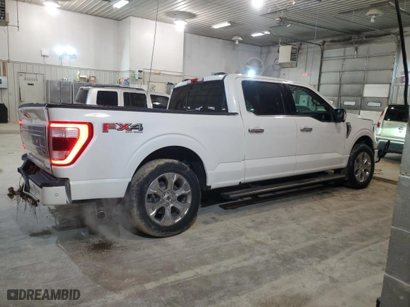 2022 Ford F-150 XL with VIN 1FTFW1E87NFA70595, listed as a Copart auction lot 44274775 with 46,562 mi miles and Salvage Title. Bid and sale history available at carsss.com. Image 3.