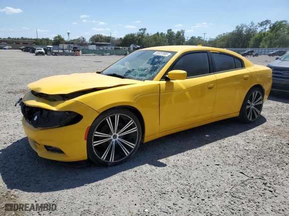 2017 Dodge Charger SXT with VIN 2C3CDXHG0HH572113, listed as a Copart auction lot 53451995 with 0 mi miles and Salvage Title. Bid and sale history available at carsss.com. Image 1.
