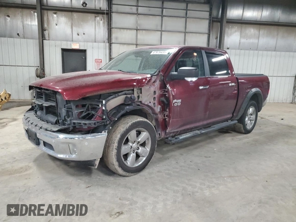 2018 Ram 1500 SLT with VIN 1C6RR7LT9JS337937, listed as a Copart auction lot 47976435 with 75,587 mi miles and Salvage title. Bid and sale history available at DreamBid. Image 1.