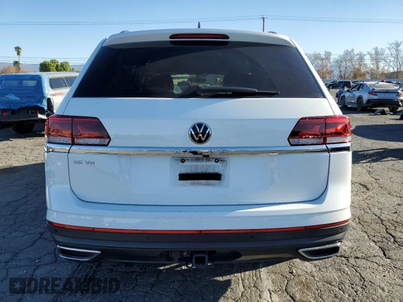 2023 Volkswagen Atlas SE with VIN 1V2JR2CA6PC554791, listed as a Copart auction lot 88575555 with 25,605 mi miles and Salvage title. Bid and sale history available at DreamBid. Image 6.