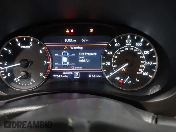 2019 Infiniti QX50 Luxe with VIN 3PCAJ5M36KF134096, listed as a IAAI auction lot 41851337 with 77,647 mi miles and . Bid and sale history available at DreamBid. Image 7.