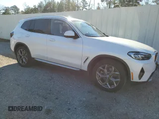 2022 BMW X3 sDrive30i with VIN WBX47DP0XNN186069, listed as a Copart auction lot 87093994 with 22,205 mi miles and Salvage Title. Bid and sale history available at DreamBid. Image 4.