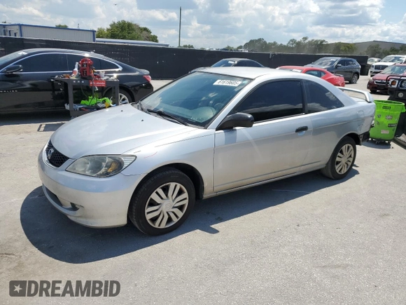 2005 Honda Civic VP with VIN 1HGEM22175L040434, listed as a Copart auction lot 61619605 with 159,962 mi miles and Salvage title. Bid and sale history available at DreamBid. Image 1.