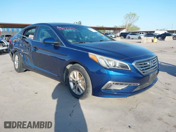 2015 Hyundai Sonata 2.4L SE with VIN 5NPE24AFXFH237794, listed as a IAAI auction lot 41997254 with 89,547 mi miles. Bid and sale history available at carsss.com. Image 1.
