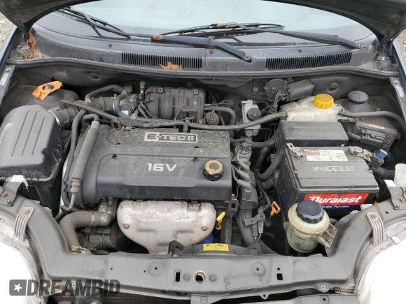 2008 Chevrolet Aveo LS with VIN KL1TD66658B116284, listed as a Copart auction lot 53671425 with Not Provided miles and Salvage Title. Bid and sale history available at DreamBid. Image 12.