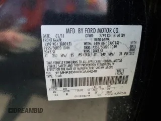 2011 Ford Explorer XLT z VIN 1FMHK8D8XBGA44248, wystawiony jako Copart lot #61418075 z przebiegiem 160 107 mil mil oraz Szkoda całkowita • Salvage title. Historia ofert i sprzedaży dostępna na DreamBid. Obrazek 13.