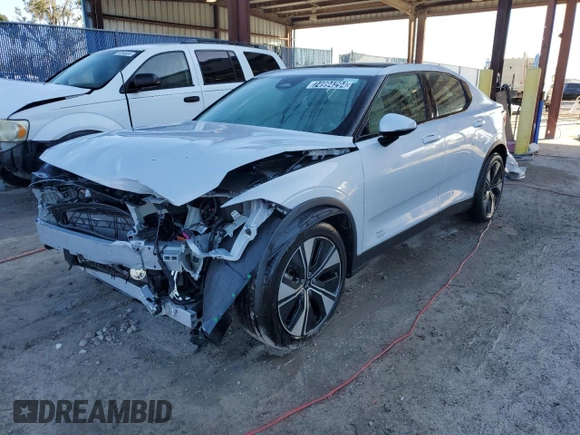 2023 Polestar 2 with VIN YSMED3KA7PL122854, listed as a Copart auction lot 74994294 with 55,404 mi miles and Salvage Title. Bid and sale history available at carsss.com. Image 1.