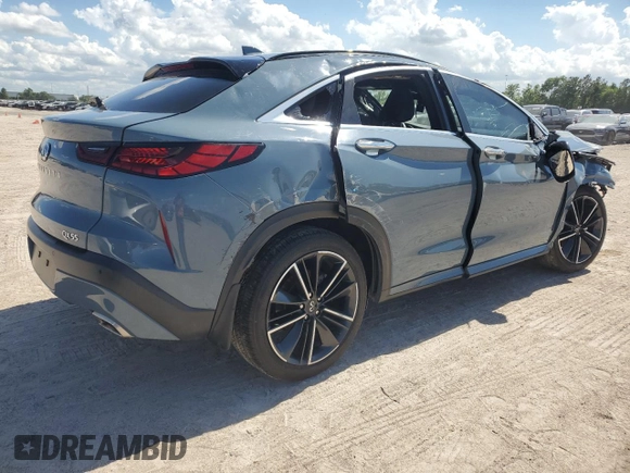 2022 Infiniti QX55 Sensory with VIN 3PCAJ5L38NF104572, listed as a Copart auction lot 60734894 with 23,736 mi miles and Salvage title. Bid and sale history available at DreamBid. Image 3.