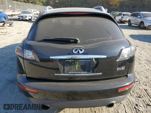 2006 Infiniti FX Options with VIN JNRBS08W36X401053, listed as a Copart auction lot 77360084 with 239,048 mi miles and Salvage title. Bid and sale history available at DreamBid. Image 6.