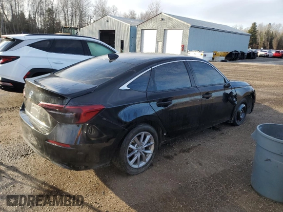 2024 Honda Civic Sedan EX with VIN 2HGFE2F36RH109808, listed as a Copart auction lot 81100254 with 46,439 mi miles and Salvage Title. Bid and sale history available at carsss.com. Image 3.