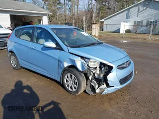 2012 Hyundai Accent GS with VIN KMHCT5AE1CU044139, listed as a IAAI auction lot 41661751 with 75,166 mi miles. Bid and sale history available at carsss.com. Image 1.
