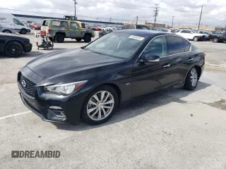 2018 Infiniti Q50 Pure with VIN JN1CV7AP4JM241169, listed as a Copart auction lot 45846394 with 96,833 mi miles and Salvage Title. Bid and sale history available at carsss.com. Image 1.