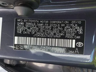 2010 Toyota Prius II with VIN JTDKN3DU7A0216969, listed as a IAAI auction lot 42238019 with 341,233 mi miles and . Bid and sale history available at DreamBid. Image 9.