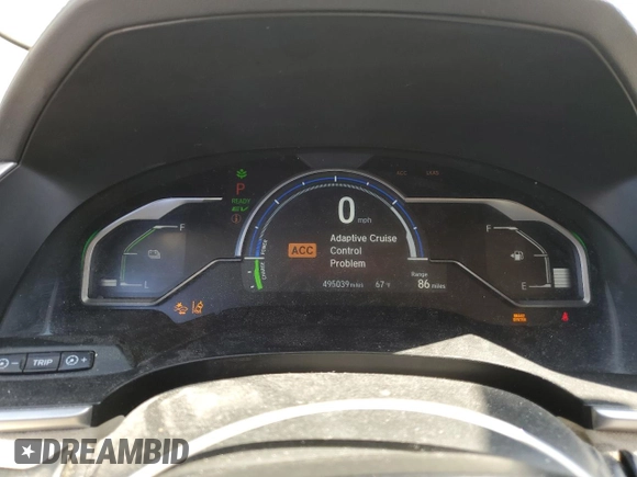 2018 Honda Clarity Plug-In Hybrid Touring with VIN JHMZC5F35JC003567, listed as a Copart auction lot 49685975 with 495,039 mi miles and Salvage Title. Bid and sale history available at carsss.com. Image 9.