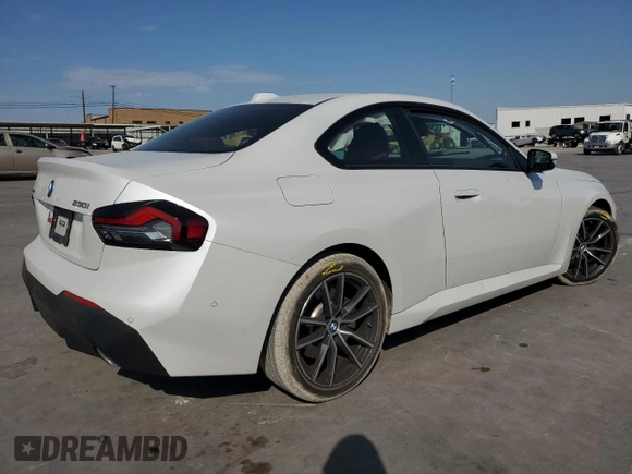 2023 BMW 2 Series 230i xDrive with VIN 3MW33CM06P8D23448, listed as a Copart auction lot 75215964 with 17,213 mi miles and Salvage Title. Bid and sale history available at carsss.com. Image 3.