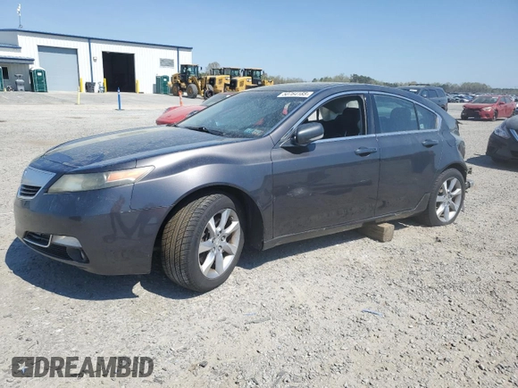 2012 Acura TL Tech Auto with VIN 19UUA8F51CA040233, listed as a Copart auction lot 50764185 with 183,786 mi miles and Salvage Title. Bid and sale history available at carsss.com. Image 1.