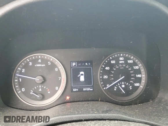 2018 Hyundai Tucson SEL with VIN KM8J3CA41JU712523, listed as a Copart auction lot 56929885 with 91,131 mi miles and Salvage title. Bid and sale history available at DreamBid. Image 9.