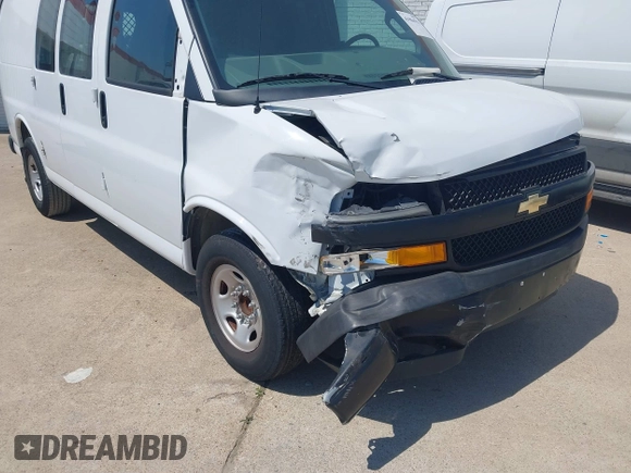 2019 Chevrolet Express Cargo Van with VIN 1GCWGAFP0K1163129, listed as a IAAI auction lot 41984551 with 50,069 mi miles. Bid and sale history available at carsss.com. Image 18.